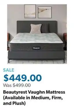 Sam's Club Beautyrest Vaughn Mattress (Available in Medium, Firm, and Plush) offer