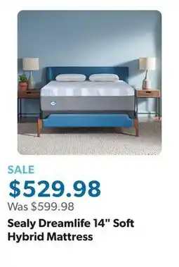 Sam's Club Sealy Dreamlife 14 Soft Hybrid Mattress offer