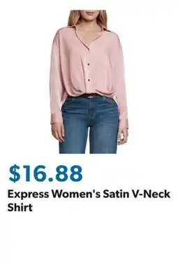 Sam's Club Express Women's Satin V-Neck Shirt offer