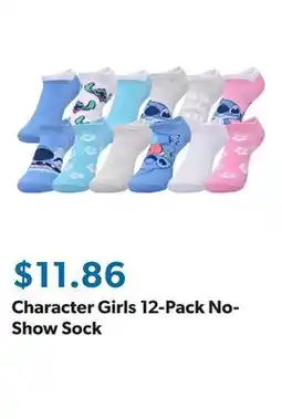 Sam's Club Character Girls 12-Pack No-Show Sock offer