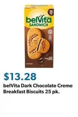 Sam's Club belVita Dark Chocolate Creme Breakfast Biscuits 25 pk offer