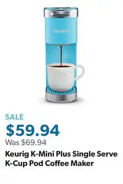 Sam's Club Keurig K-Mini Plus Single Serve K-Cup Pod Coffee Maker offer