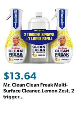 Sam's Club Mr. Clean Clean Freak Multi-Surface Cleaner, Lemon Zest, 2 trigger sprays + refill offer
