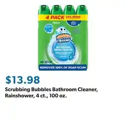 Sam's Club Scrubbing Bubbles Bathroom Cleaner, Rainshower, 4 ct., 100 oz offer