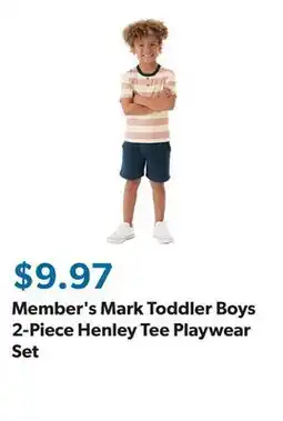 Sam's Club Member's Mark Toddler Boys 2-Piece Henley Tee Playwear Set offer