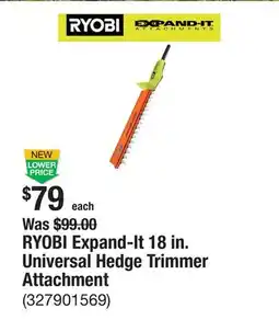 The Home Depot RYOBI Expand-It 18 in. Universal Hedge Trimmer Attachment offer