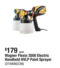 The Home Depot Wagner Flexio 3500 Electric Handheld HVLP Paint Sprayer offer