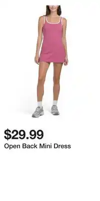 TJ Maxx Open Back Mini Dress offer
