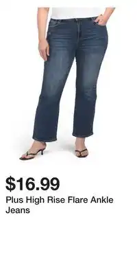 TJ Maxx Plus High Rise Flare Ankle Jeans offer