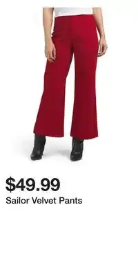 TJ Maxx Sailor Velvet Pants offer
