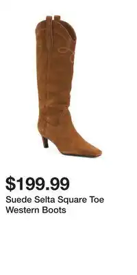 TJ Maxx Suede Selta Square Toe Western Boots offer