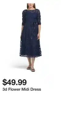 TJ Maxx 3d Flower Midi Dress offer