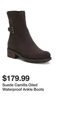 TJ Maxx Suede Camilla Oiled Waterproof Ankle Boots offer