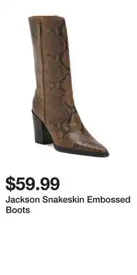TJ Maxx Jackson Snakeskin Embossed Boots offer