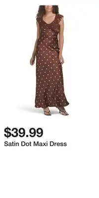 TJ Maxx Satin Dot Maxi Dress offer