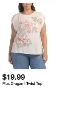 TJ Maxx Plus Oragami Twist Top offer