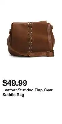 TJ Maxx Leather Studded Flap Over Saddle Bag offer