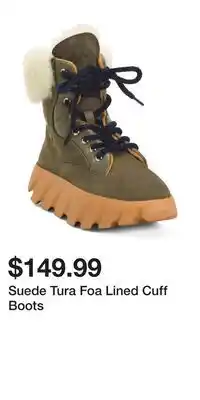 TJ Maxx Suede Tura Foa Lined Cuff Boots offer