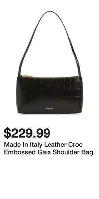 TJ Maxx Made In Italy Leather Croc Embossed Gaia Shoulder Bag offer
