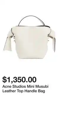 Nordstrom Acne Studios Mini Musubi Leather Top Handle Bag offer