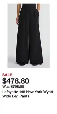 Nordstrom Lafayette 148 New York Wyatt Wide Leg Pants offer
