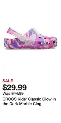 Nordstrom CROCS Kids' Classic Glow in the Dark Marble Clog offer