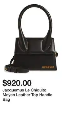 Nordstrom Jacquemus Le Chiquito Moyen Leather Top Handle Bag offer