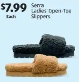 Aldi Serra slippers ladies open-toe offer