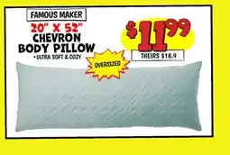 Ollie's FAMOUS MAKER 20 x 52 CHEVRON BODY PILLOW offer