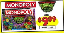 Ollie's MONOPOLY TURTLES MUTANT MAYHEM offer
