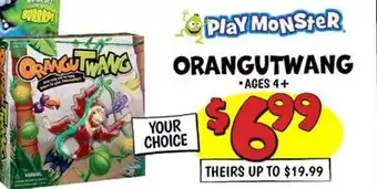 Ollie's PLAY MONSTER ORANGUTWANG offer