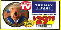 Ollie's TRUMPY TROUT WALL MOUNT OR STAND ON DESK/TABLE offer