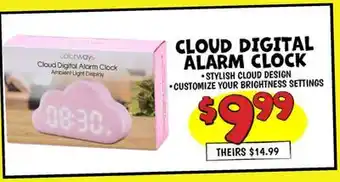 Ollie's CLOUD DIGITAL ALARM CLOCK offer