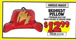 Ollie's FAMOUS MAKER BEDREST PILLOW offer