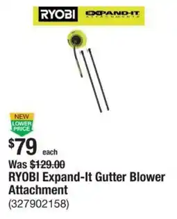 The Home Depot RYOBI Expand-It Gutter Blower Attachment offer