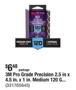 The Home Depot 3M Pro Grade Precision 2.5 in x 4.5 in. x 1 in. Medium 120 G... offer