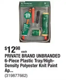 The Home Depot Private brand unbranded 6-piece plastic tray/high- density polyester knit paint ap... offer
