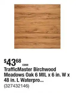 The Home Depot TrafficMaster Birchwood Meadows Oak 6 MIL x 6 in. W x 48 in. L Waterpro... offer