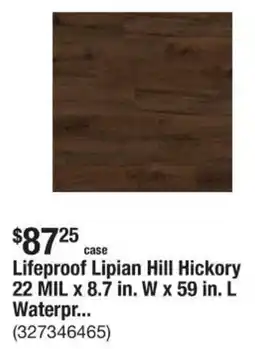 The Home Depot Lifeproof Lipian Hill Hickory 22 MIL x 8.7 in. W x 59 in. L Waterpr... offer