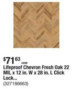 The Home Depot Lifeproof Chevron Fresh Oak 22 MIL x 12 in. W x 28 in. L Click Lock... offer