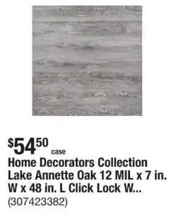 The Home Depot Home Decorators Collection Lake Annette Oak 12 MIL x 7 in. W x 48 in. L Click Lock W... offer