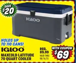 Big 5 Igloo MaxCold Latitude 70-Quart Cooler offer