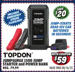 Big 5 TOPDON USA JumpSurge 1500 Jump Starter and Power Bank offer