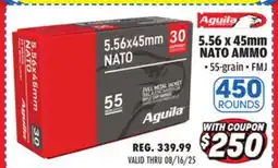 Big 5 Aguila 5.56 x 45mm NATO 55GR 450 Round offer