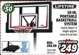 Big 5 Lifetime 50 Portable Basketball Hoop offer