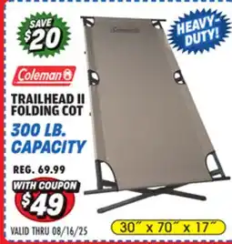 Big 5 Coleman Trailhead II Folding Cot offer
