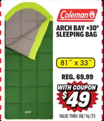 Big 5 Coleman Arch Bay 30°F Sleeping Bag offer