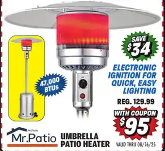 Big 5 Mr. Patio Propane Umbrella Patio Heater offer