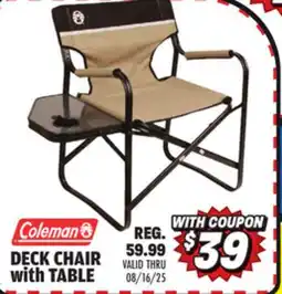 Big 5 Coleman Deck Chair with Table offer