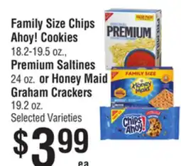 Smart & Final Family Size Chips Ahoy! Cookies, Premium Saltines or Honey Maid Graham Crackers offer